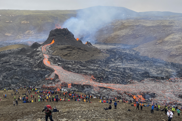 Vulkanwanderung in Island